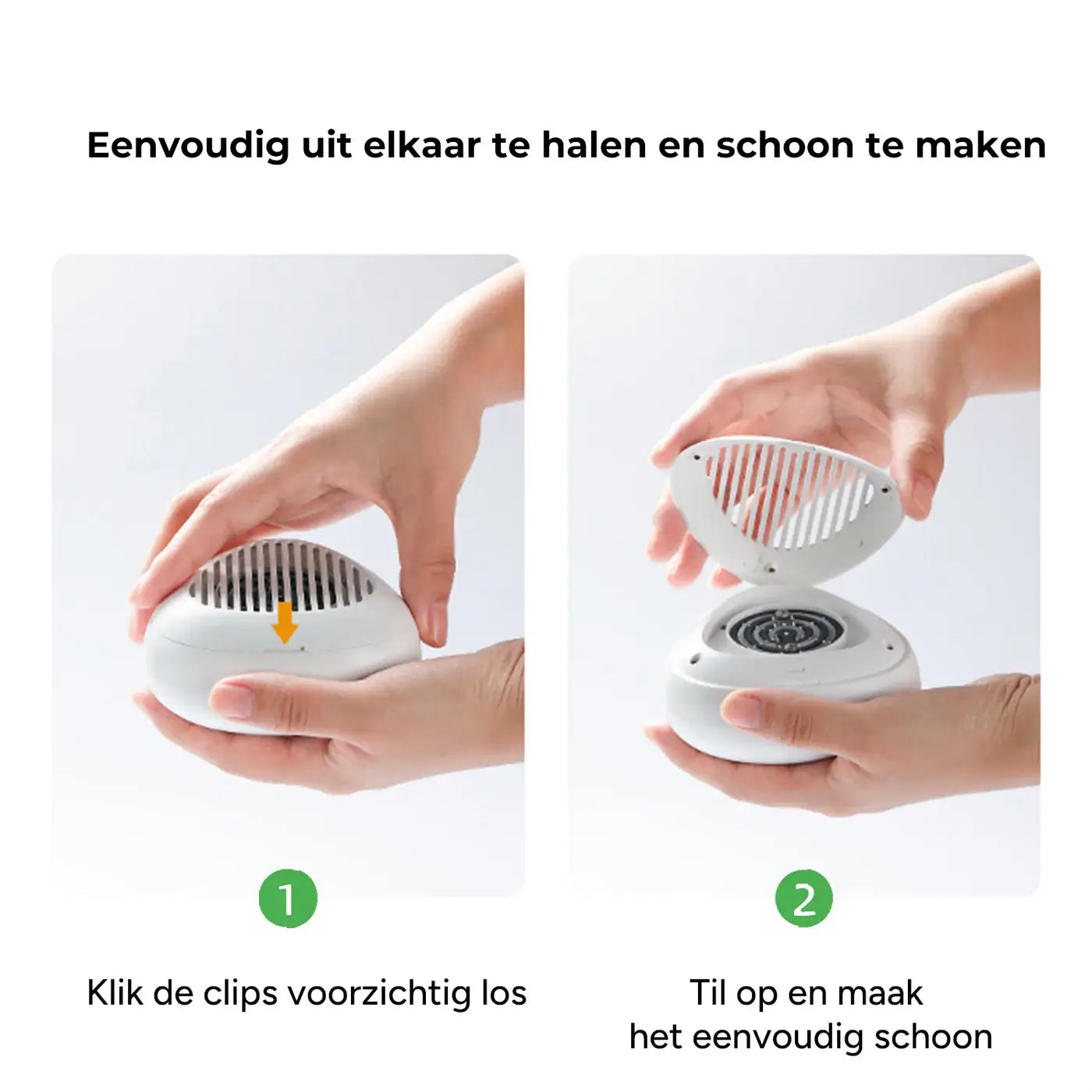 RinseIQ groente- en fruitreiniger is eenvoudig uit elkaar te halen en schoon te maken na gebruik